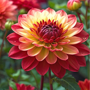 Георгин Оникс Найт купить по цене от 590р. в интернет-магазине «Посадика» с доставкой почтой в в Кудровое и по всей России – [изображение №1].