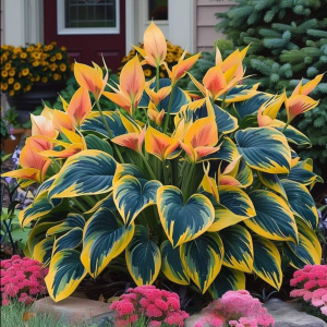 Хоста Флейм Данс купить по цене от 650р. в интернет-магазине «Посадика» с доставкой почтой в в Кудровое и по всей России – [изображение №1].